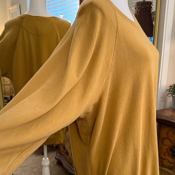 Aerie Mustard Oversized Crew Neck Sweatshirt - Picture 3 of 9